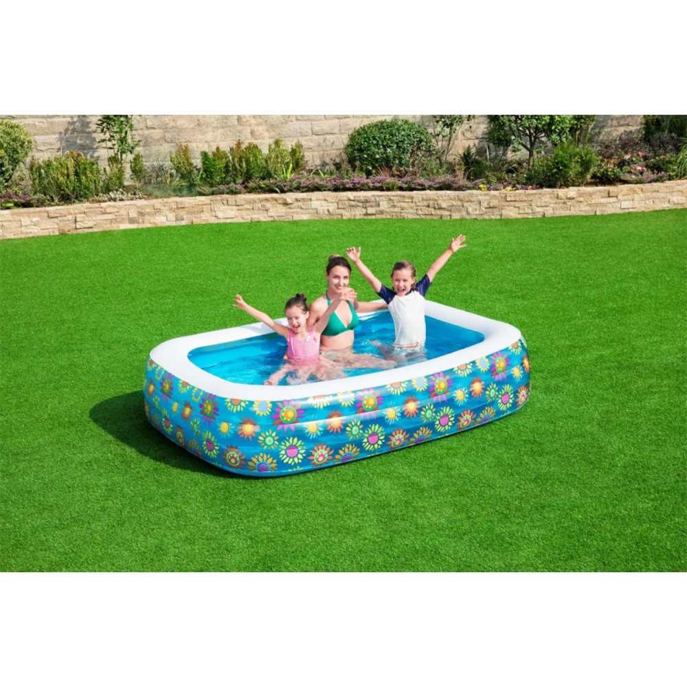Pripučiamas baseinas Gėlės 229 x 152 x 56 cm Bestway 54120-Žaislai, Lauko žaislai, Baseinai, Pripučiami baseinai-e-vaikas