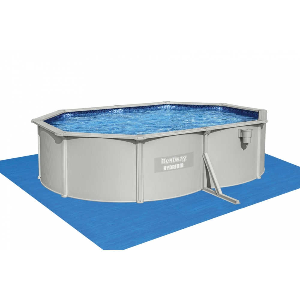 Karkasinis baseinas HYDRIUM 500x360x120, ovalo formos, 16x12 pėdų, BESTWAY 8-in-1 + smėlio filtras-Žaislai, Lauko žaislai, Basei