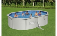 Karkasinis baseinas HYDRIUM 500x360x120, ovalo formos, 16x12 pėdų, BESTWAY 8-in-1 + smėlio filtras-Žaislai, Lauko žaislai, Basei