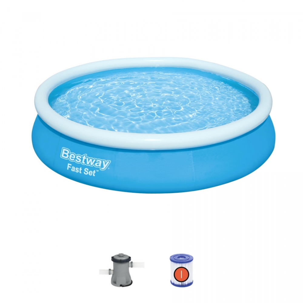 Pripučiamas baseinas 366 x 76 cm Bestway 57274-Žaislai, Lauko žaislai, Baseinai, Pripučiami baseinai-e-vaikas