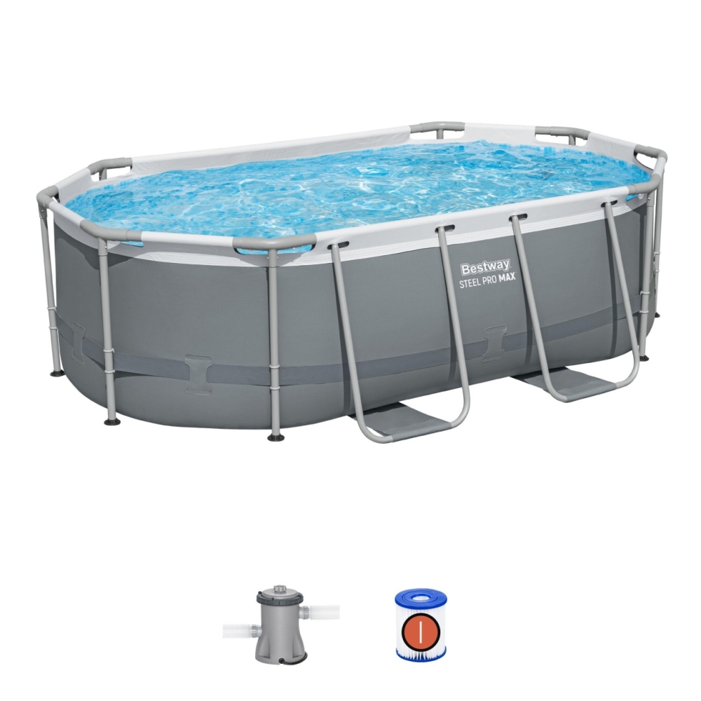 Baseinas Power Steel 305x200x84 10x6FT BESTWAY + 5in1 + ChemConnect