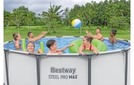 Baseinas Steel Pro MAX 396x122 13FT BESTWAY 5in1 Rack + priedai