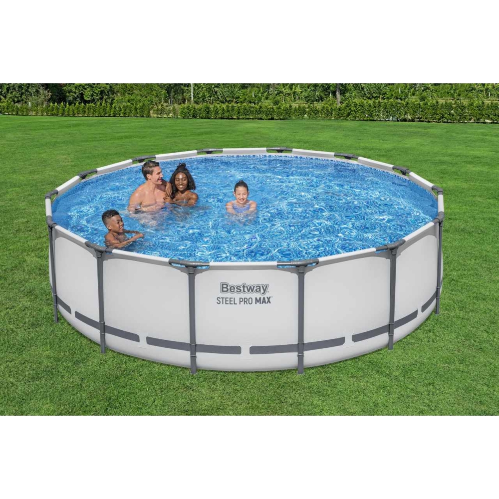 Basen stelażowy Steel Pro MAX 427x107 Szary 14FT BESTWAY 5w1 + Akcesoria