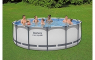 Basen stelażowy Steel Pro MAX 427x122 Szary 14FT BESTWAY 5w1 + Akcesoria