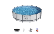 Basen stelażowy Steel Pro MAX 457x107 15FT BESTWAY 5w1 + Pompa + Drabinka + Pokrywa