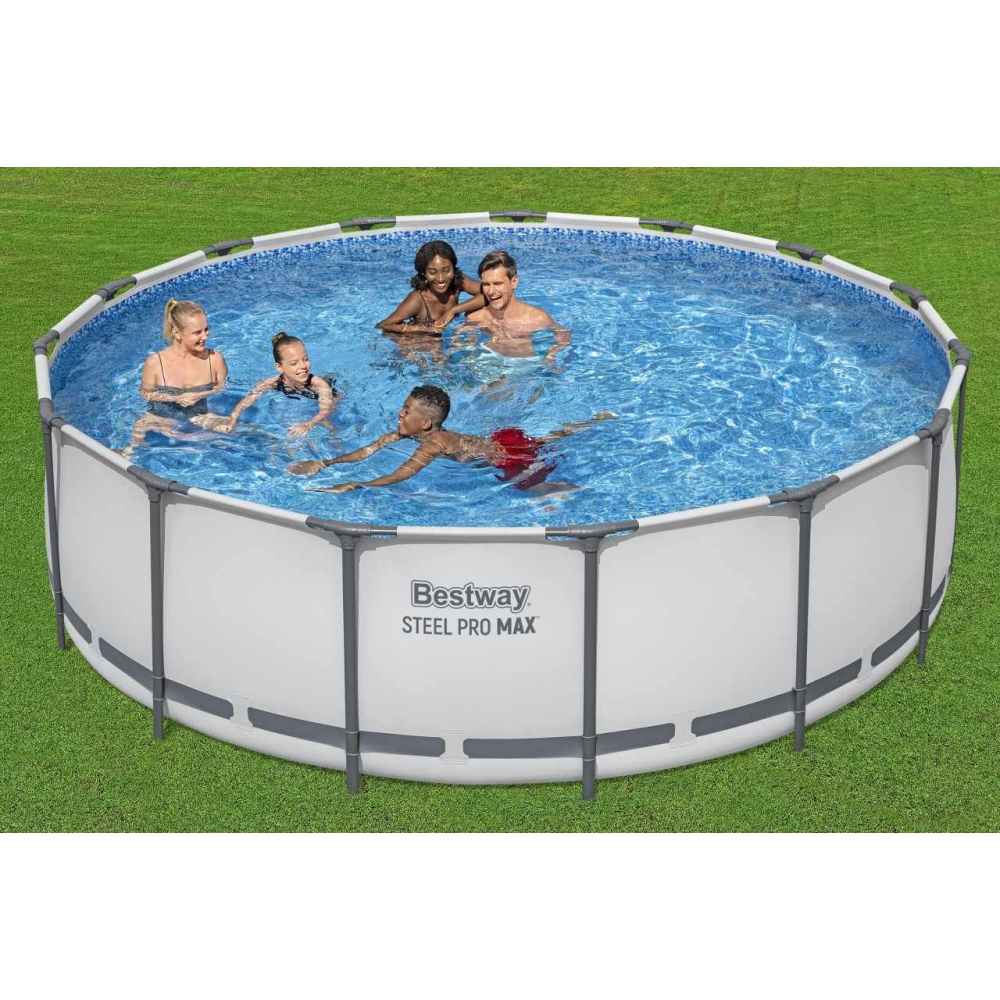 Baseinas Steel Pro MAX 457x122 15FT BESTWAY 5in1 Rack + priedai