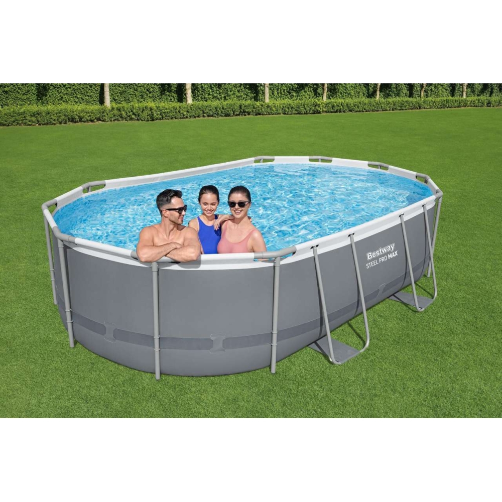 Baseinas Power Steel 488x305x107 16x10FT BESTWAY 7in1 Rack + priedai