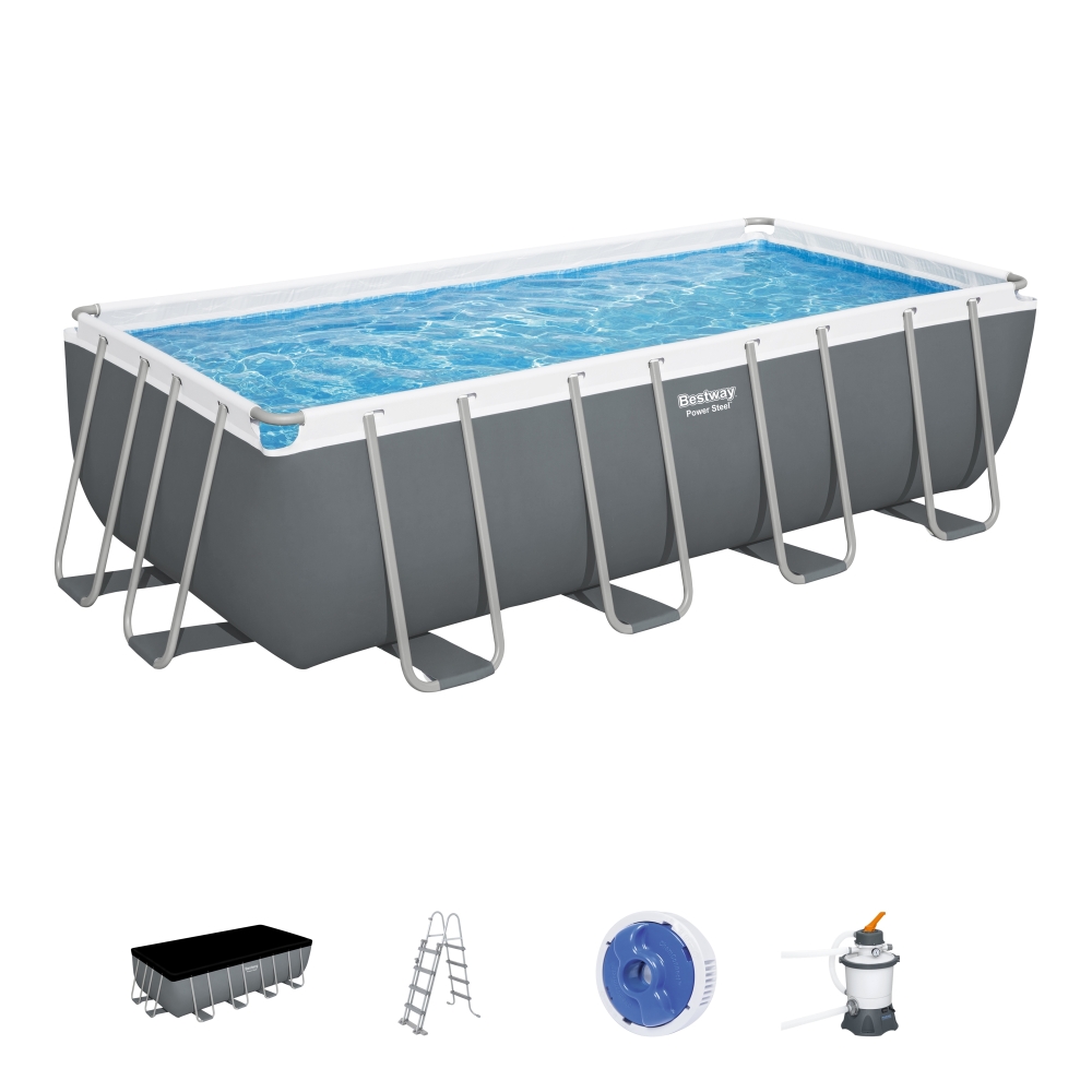 Basen stelażowy ogrodowy 488 x 244 x 122 cm 11w1 Bestway 56671N