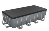 Baseinas Power Steel 488x244x122 Pilka 16x8FT BESTWAY 6in1 Rack