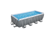 Baseinas Power Steel 488x244x122 Pilka 16x8FT BESTWAY 6in1 Rack
