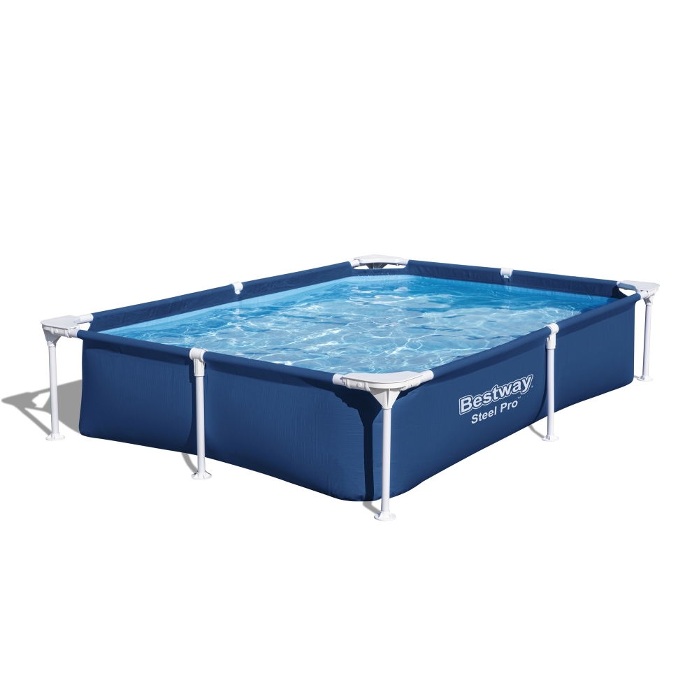 Stačiakampio formos baseinas SplashJr Steel Pro 221x150x43 BESTWAY