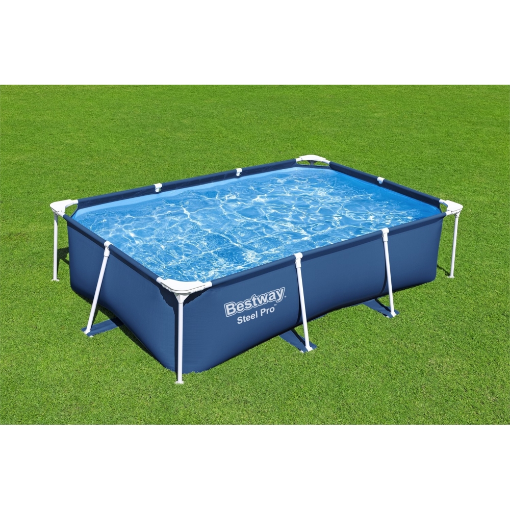 Stačiakampio formos karkasinis baseinas DeluxeJr plieninis Pro Rack 259x170x61 BESTWAY