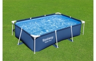 Stačiakampio formos karkasinis baseinas DeluxeJr plieninis Pro Rack 259x170x61 BESTWAY