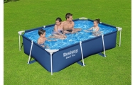 Stačiakampio formos karkasinis baseinas DeluxeJr plieninis Pro Rack 259x170x61 BESTWAY