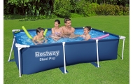 Basen Stelażowy DeluxeJr Steel Pro 259x170x61 BESTWAY do Ogrodu