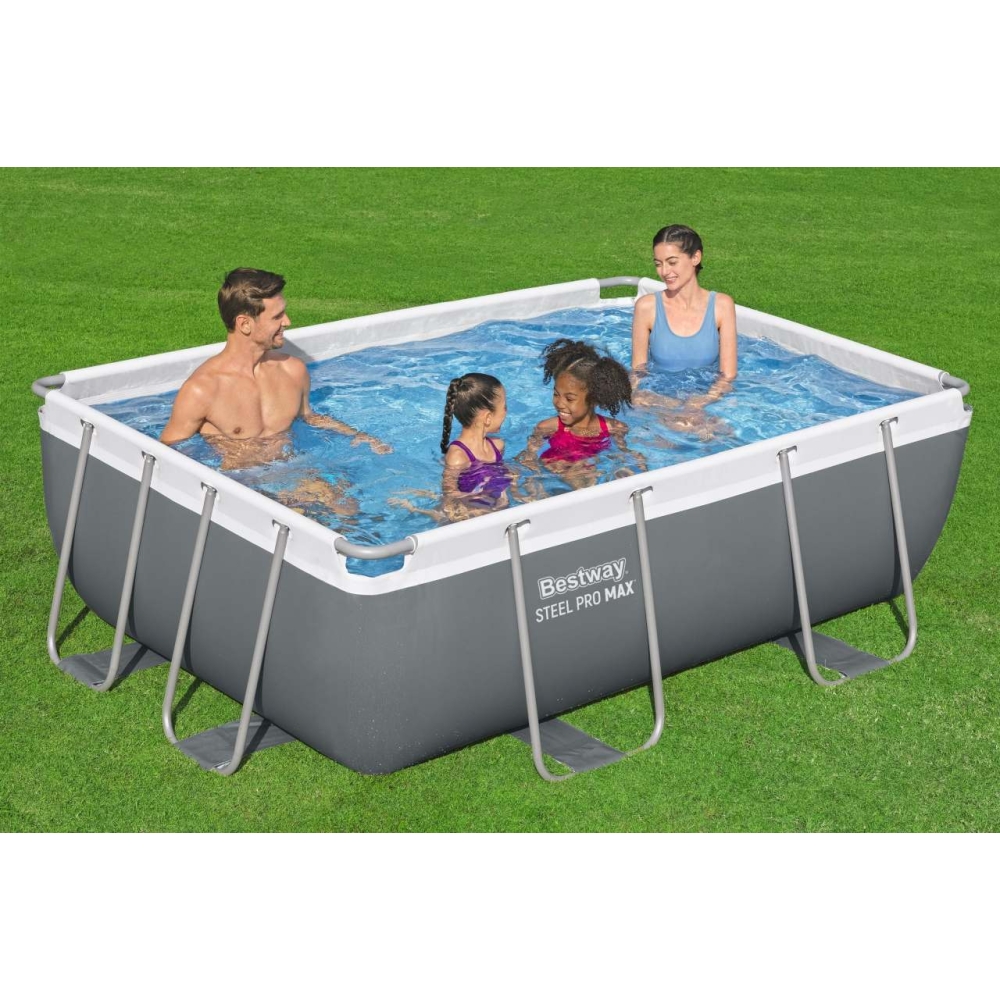 Plieninis stovo baseinas 282x196x84 9x6FT BESTWAY 4in1 + siurblys filtras