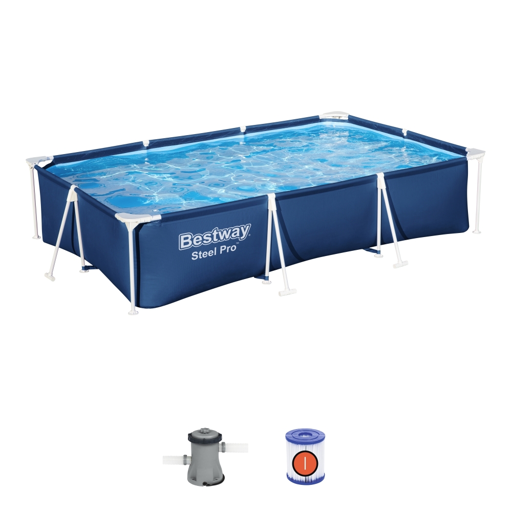 Karkasinis Pro baseinas 300x201x66 BESTWAY 3in1 + siurblys + filtras