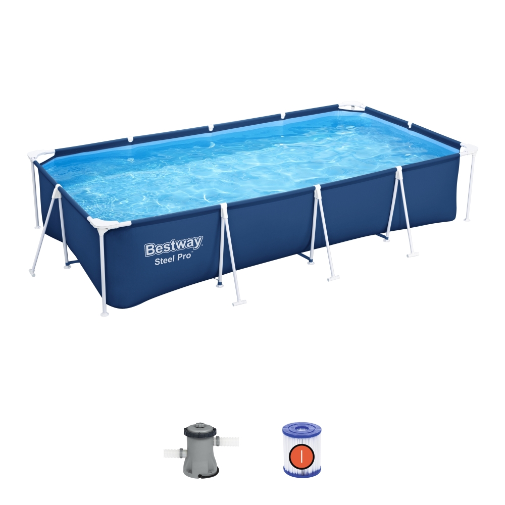 Baseinas Family Steel Pro 400x211x81 BESTWAY 3in1 + siurblys + filtras