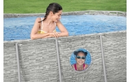 Plieninis baseinas "Power Steel Swim Vista" su langu 427x250x100 14x8FT BESTWAY 7in1