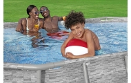Plieninis baseinas "Power Steel Swim Vista" su langu 427x250x100 14x8FT BESTWAY 7in1