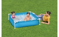 Ogrodowy Basen stelażowy dla dzieci 2+ BESTWAY Kwadrat 122x122x30,5cm