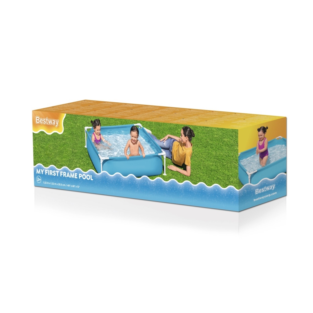 Ogrodowy Basen stelażowy dla dzieci 2+ BESTWAY Kwadrat 122x122x30,5cm