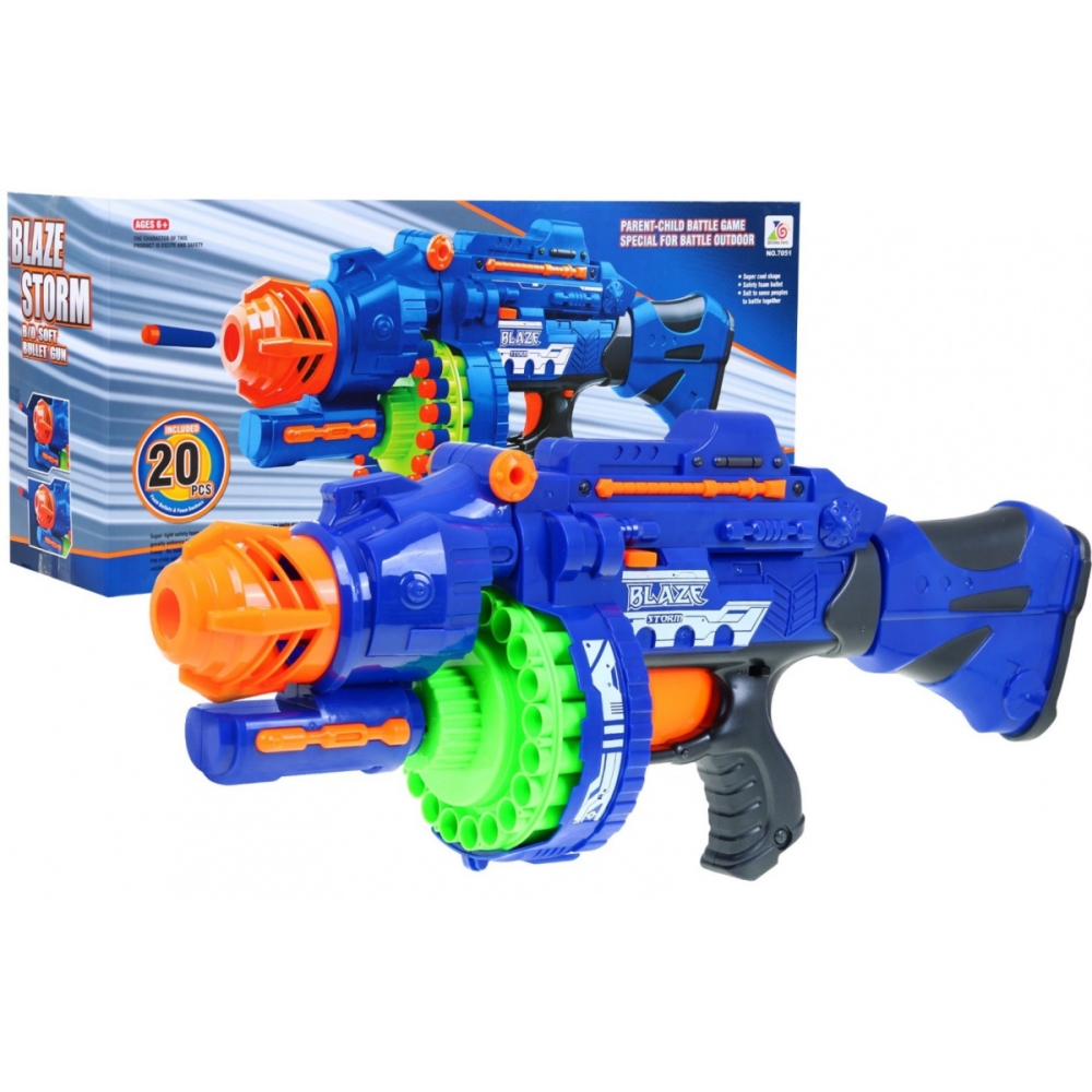 Duży Karabin dla dzieci 6+ Blaze Storm + 40 długich Pocisków z pianki