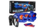 Vaikiškas rankinis šautuvas 8+ "Blaze Storm" mechanizmas su slankikliu + 20 ilgų putplasčio kulkų