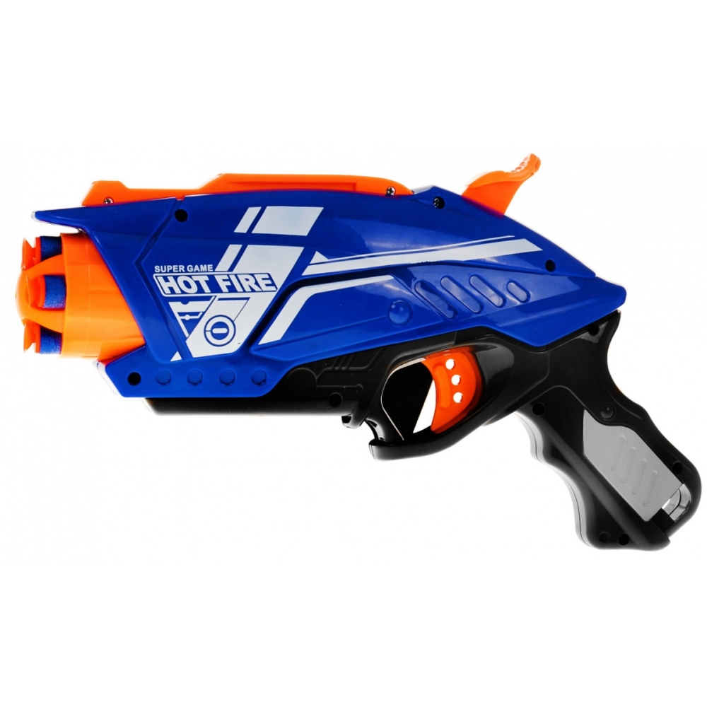 Rankinis pistoletas vaikams 6+ Blaze Storm Spyruoklinis mechanizmas + 20 ilgų putplasčio kulkų