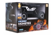 Crawler Monster dla dzieci 6+ Zdalnie sterowany Srebrny model 1:18 Ekstremalna jazda