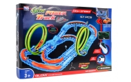 Fluorescencyjny Tor wyścigowy dla dzieci 3+ Autko LED + Pętle 360 + Trasa do złożenia 57 el.