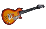 Elektrinė gitara vaikams 3+ raudona + ausinės su mikrofonu + šviesos garsai