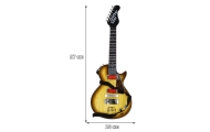 Elektrinė gitara vaikams 3+ medžio imitacija + ausinės su mikrofonu + šviesos garsai