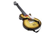 Elektrinė gitara vaikams 3+ medžio imitacija + ausinės su mikrofonu + šviesos garsai