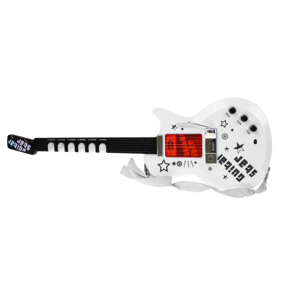 Elektrinė gitara + mikrofonas vaikams 6+ Muzikinis instrumentas Garsai + šviesos-Žaislai, Muzikiniai-e-vaikas