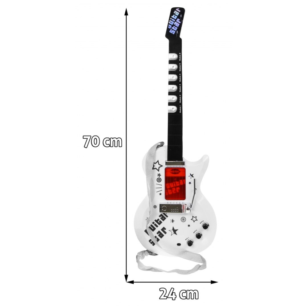 Muzikinis rinkinys vaikams nuo 6 metų: elektrinė gitara + stiprintuvas + mikrofonas-Žaislai, Muzikiniai-e-vaikas