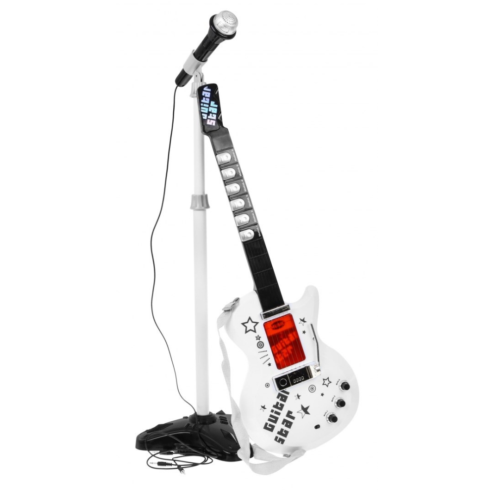 Muzikinis rinkinys vaikams nuo 6 metų: elektrinė gitara + stiprintuvas + mikrofonas-Žaislai, Muzikiniai-e-vaikas