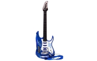 Gitara z akcesoriami dla dzieci 6+ Niebieski zestaw muzyczny Wzmacniacz  + Mikrofon