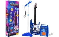Gitara su priedais vaikams nuo 6 metų Mėlynas muzikos rinkinys: stiprintuvas + mikrofonas-Žaislai, Muzikiniai-e-vaikas