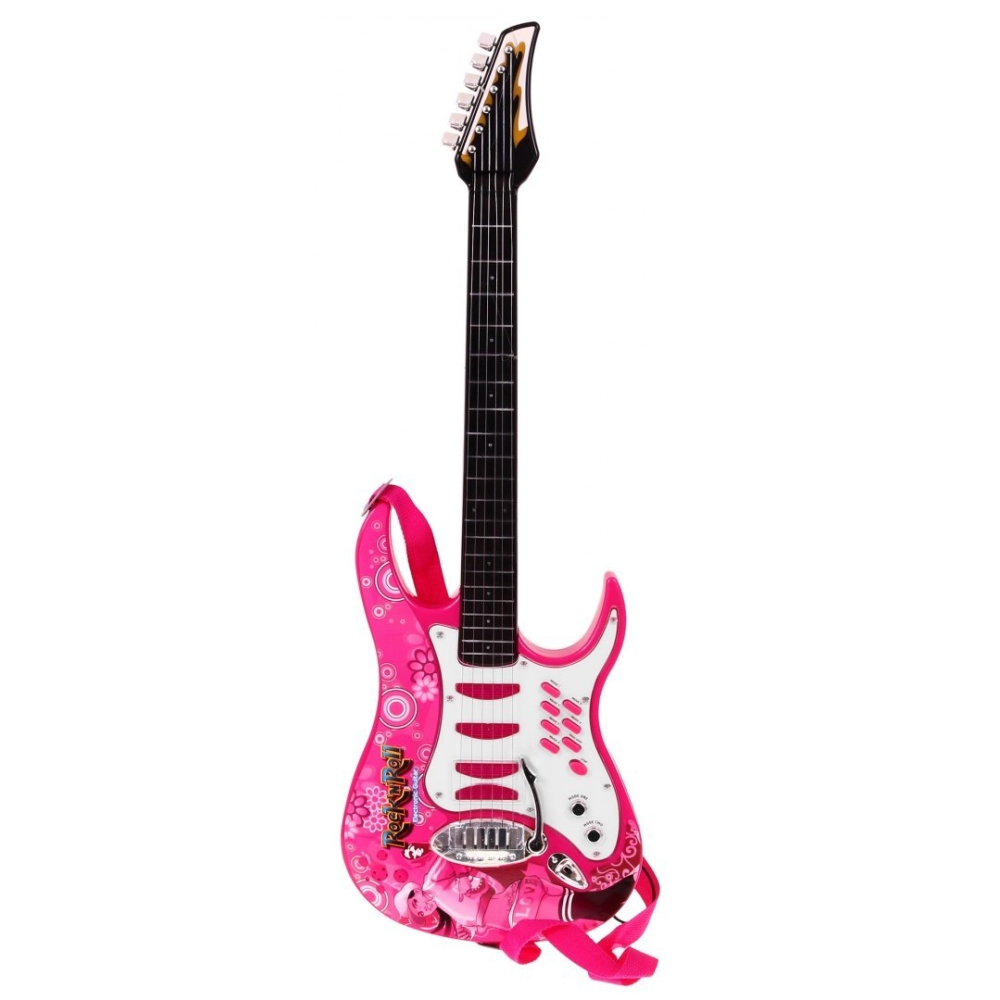 Gitara su priedais vaikams nuo 6 metų. Rožinis muzikos rinkinys: stiprintuvas + mikrofonas-Žaislai, Muzikiniai-e-vaikas