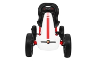 ABARTH pedalinis kartingas vaikams Baltas + EVA ratai + Rankinis stabdis + Laisvasis ratas-Judėjimui, Minami kartingai-e-vaikas