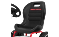 ABARTH pedalinis kartingas vaikams Baltas + EVA ratai + Rankinis stabdis + Laisvasis ratas-Judėjimui, Minami kartingai-e-vaikas