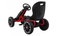 ABARTH pedalinis kartingas vaikams Juodas + EVA ratai + Rankinis stabdis + Laisvasis ratas-Judėjimui, Minami kartingai-e-vaikas