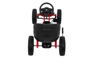 ABARTH pedalinis kartingas vaikams Juodas + EVA ratai + Rankinis stabdis + Laisvasis ratas-Judėjimui, Minami kartingai-e-vaikas