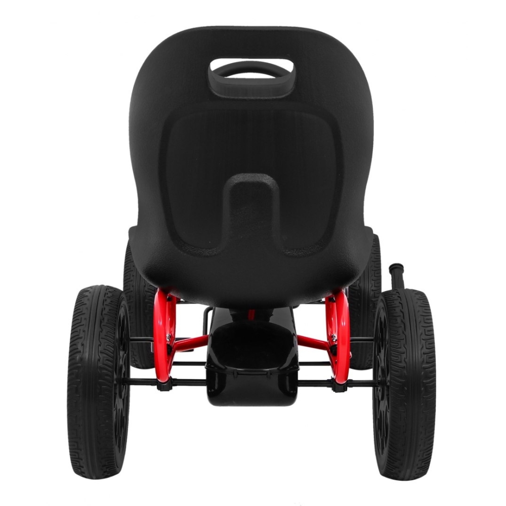 ABARTH pedalinis kartingas vaikams Juodas + EVA ratai + Rankinis stabdis + Laisvasis ratas-Judėjimui, Minami kartingai-e-vaikas