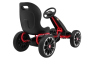 ABARTH pedalinis kartingas vaikams Juodas + EVA ratai + Rankinis stabdis + Laisvasis ratas-Judėjimui, Minami kartingai-e-vaikas