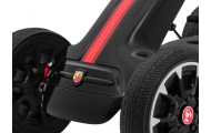 ABARTH pedalinis kartingas vaikams Juodas + EVA ratai + Rankinis stabdis + Laisvasis ratas-Judėjimui, Minami kartingai-e-vaikas