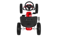 Gokart ABARTH na pedały dla dzieci Czerwony + Koła EVA + Hamulec ręczny + Wolny bieg