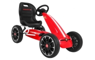 Gokart ABARTH na pedały dla dzieci Czerwony + Koła EVA + Hamulec ręczny + Wolny bieg