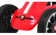 ABARTH pedalinis kartingas vaikams Raudonas + EVA ratai + Rankinis stabdis + Laisvasis ratas-Judėjimui, Minami kartingai-e-vaika